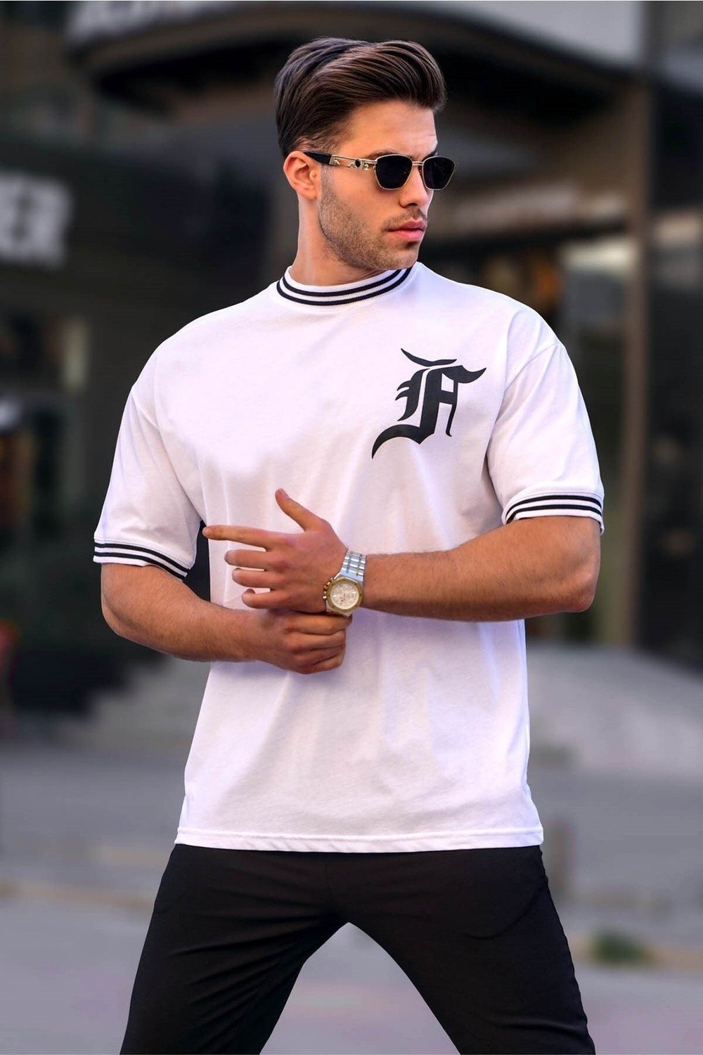 Madmext T-Shirt - White - Regular fit