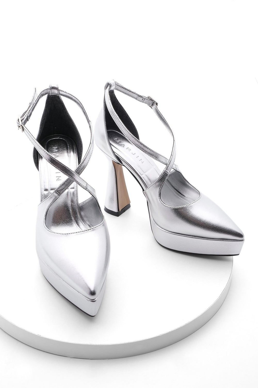 Marjin Evening Shoes - Silver - Stiletto Heels