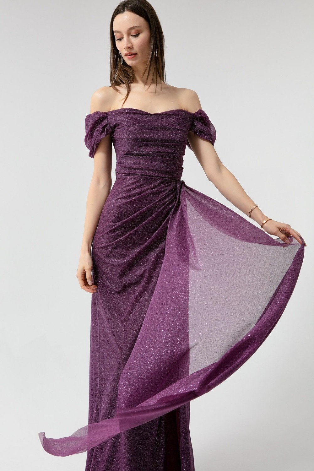 Lafaba Evening & Prom Dress - Purple - Wrapover