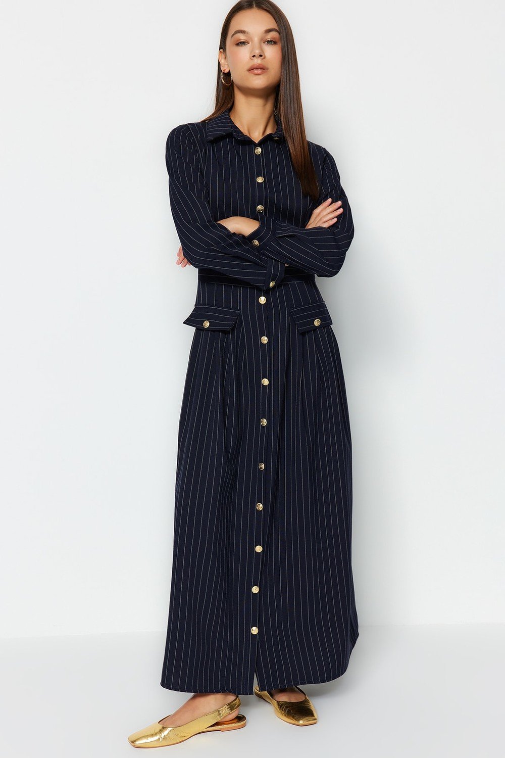 Trendyol Dress - Dark blue - Shirt dress