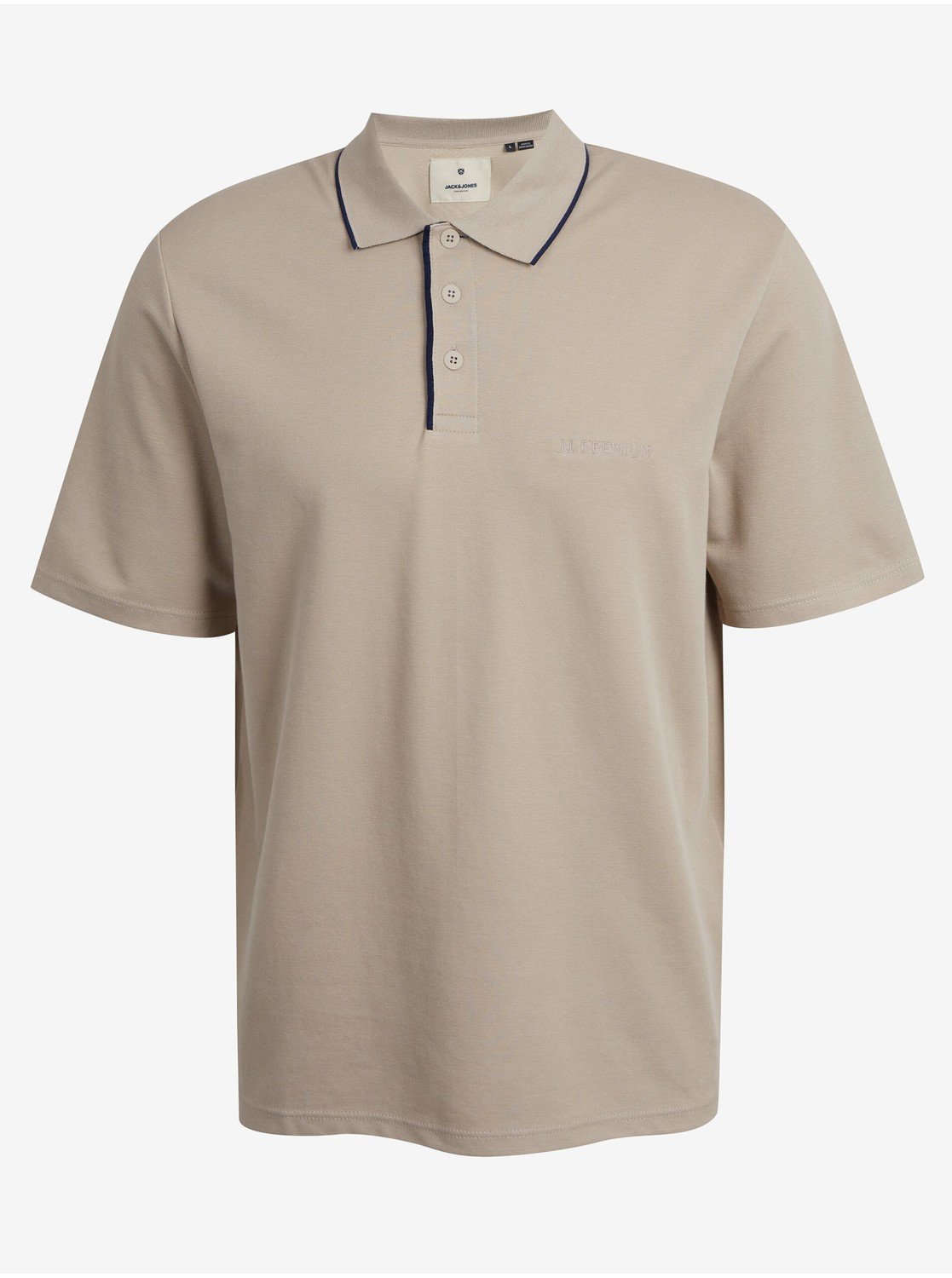 Béžové pánské polo tričko Jack & Jones Blamatt - Pánské