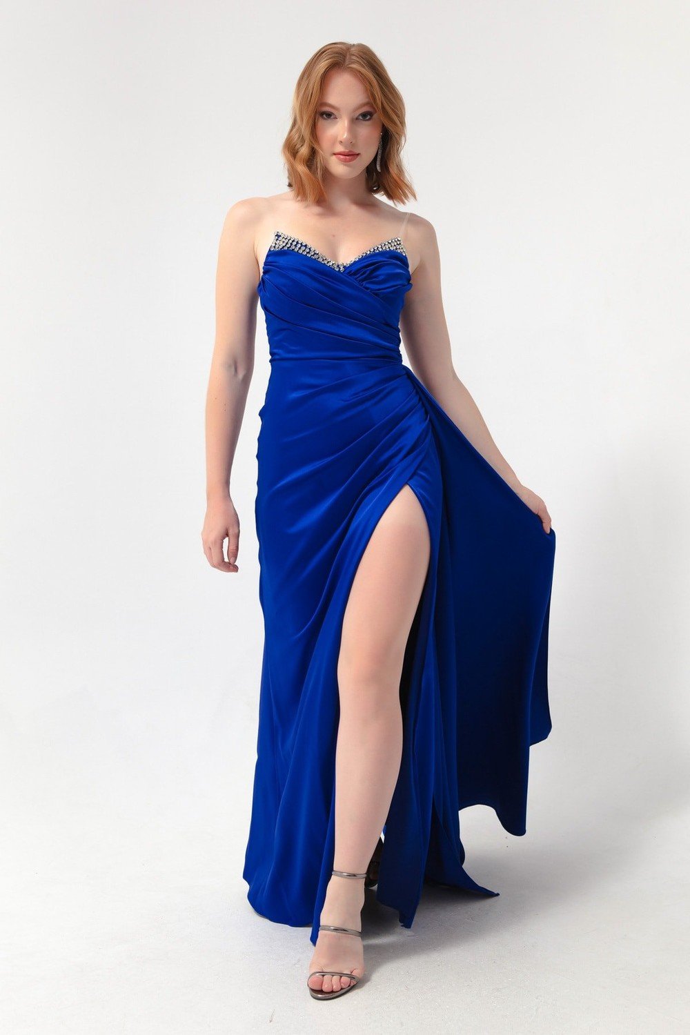 Lafaba Evening & Prom Dress - Dark blue - Asymmetric