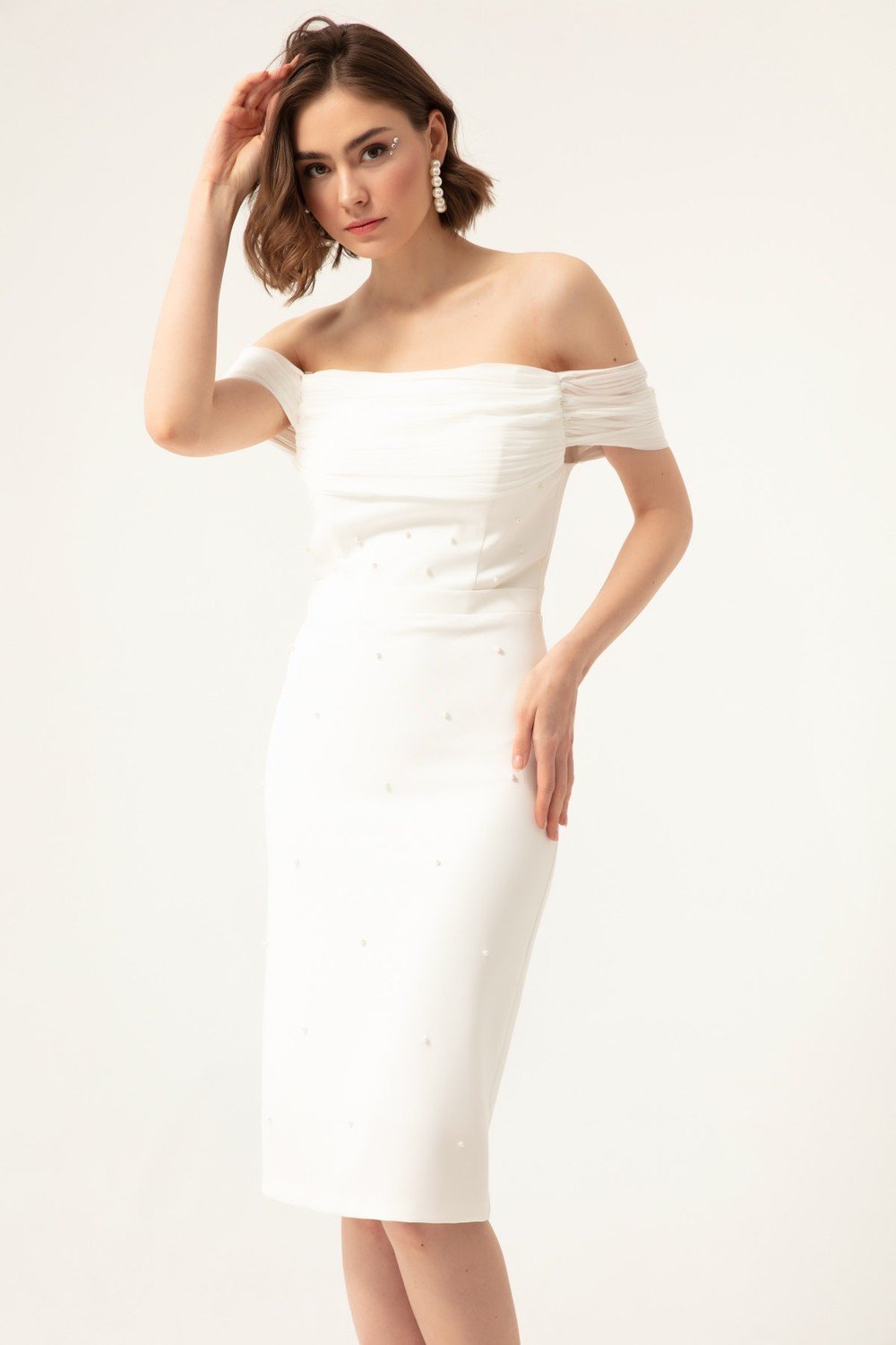 Lafaba Evening & Prom Dress - White - Shift