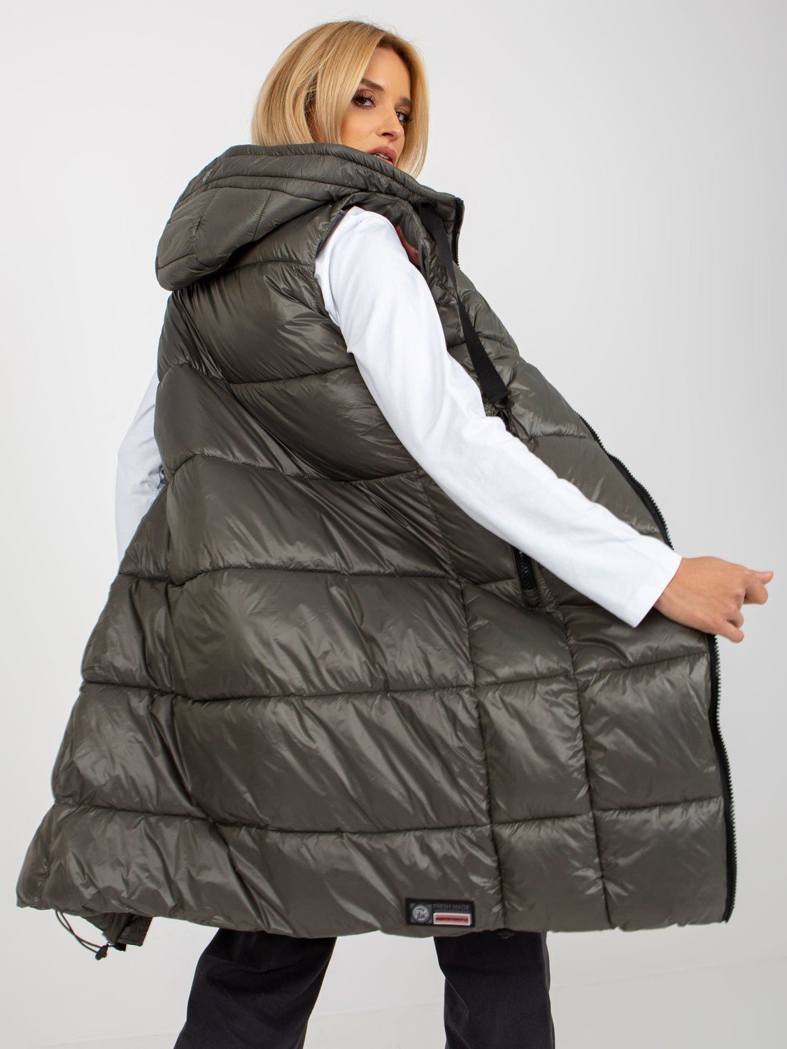 Khaki dámská FRESH MADE prošívaná vesta