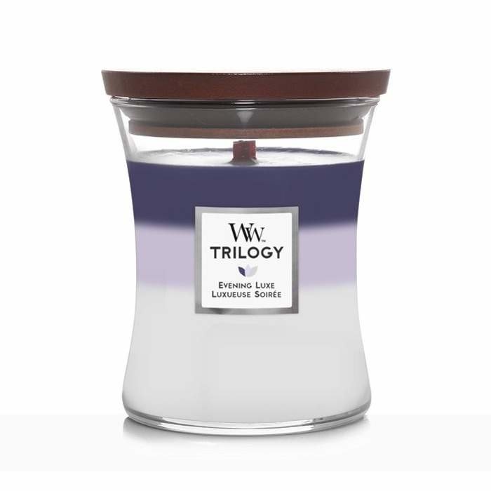 WoodWick Evening Luxe svíčka váza Trilogy 275g