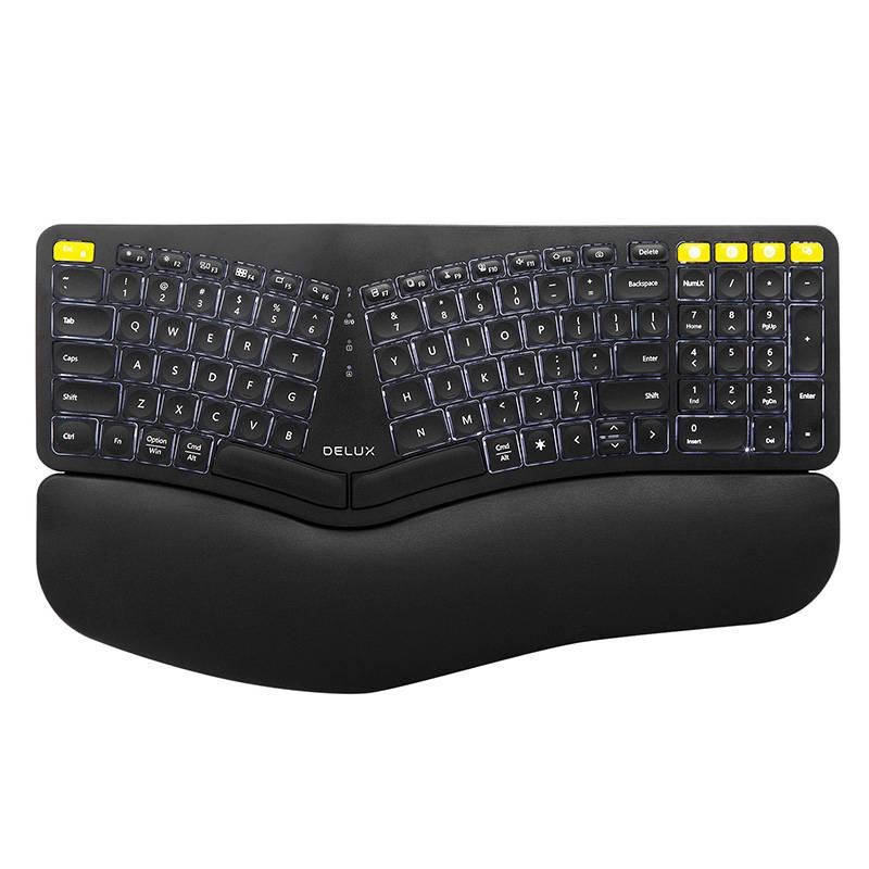 Ergonomická klávesnice Delux GM902PRO BT+2.4G