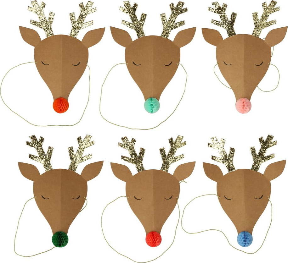 Párty čepičky v sadě 6 ks Reindeer – Meri Meri