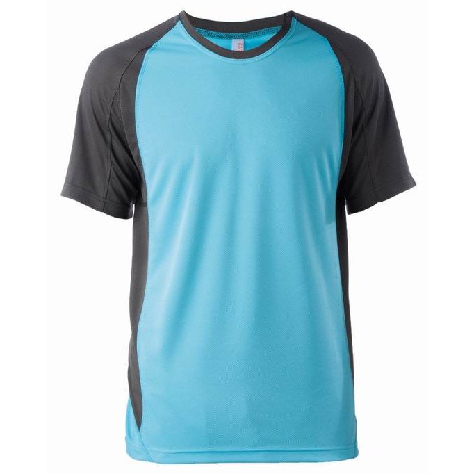 Pánské dvoubarevné sportovní tričko ProAct - modré-šedé, XS