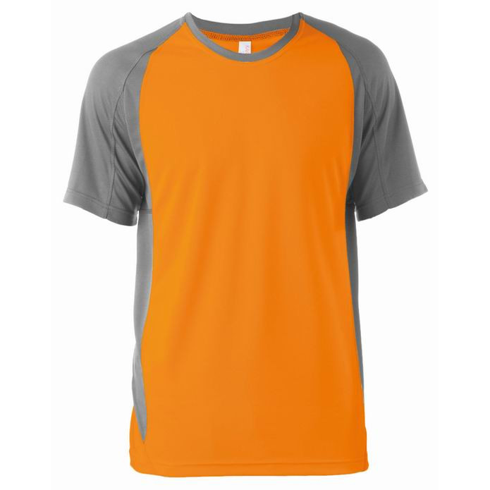 Pánské dvoubarevné sportovní tričko ProAct - oranžové-šedé, S