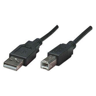 Logo USB kabel (2.0), USB A samec - USB B samec, 1.8m, blistr