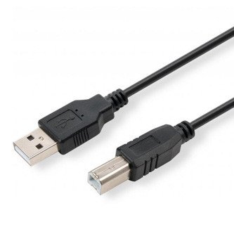 Logo USB kabel (2.0), USB A samec - USB B samec, 5m, černý, blistr