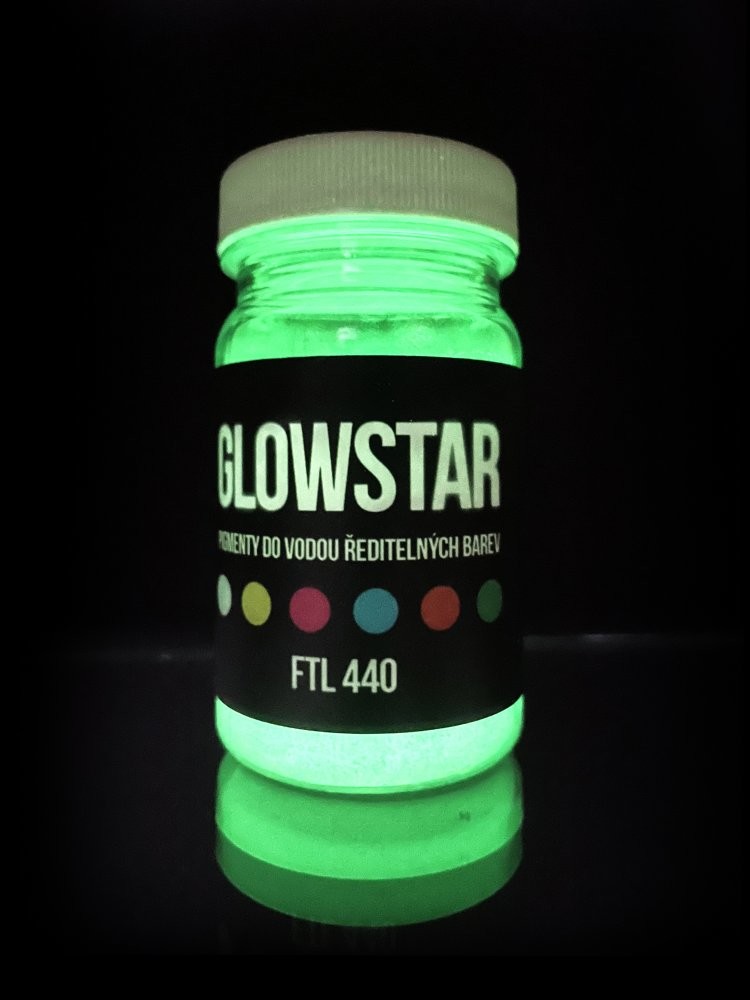Fotoluminiscenční pigment bílý FTL 440 do vodou ředitelných barev Sáček 20 g - Kód: 13152
