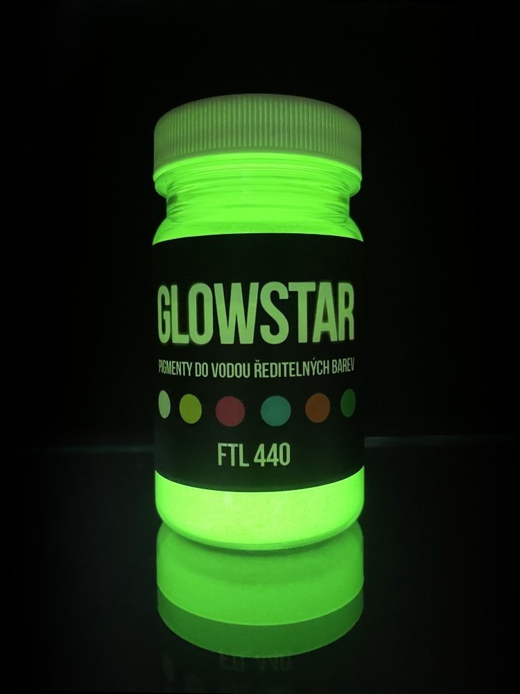 Fotoluminiscenční pigment zelený FTL 440 do vodou ředitelných barev Sáček, 20 g - Kód: 13154