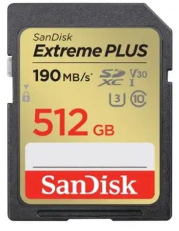 SanDisk Extreme PLUS 512GB SDXC 190MB/s UHS-I