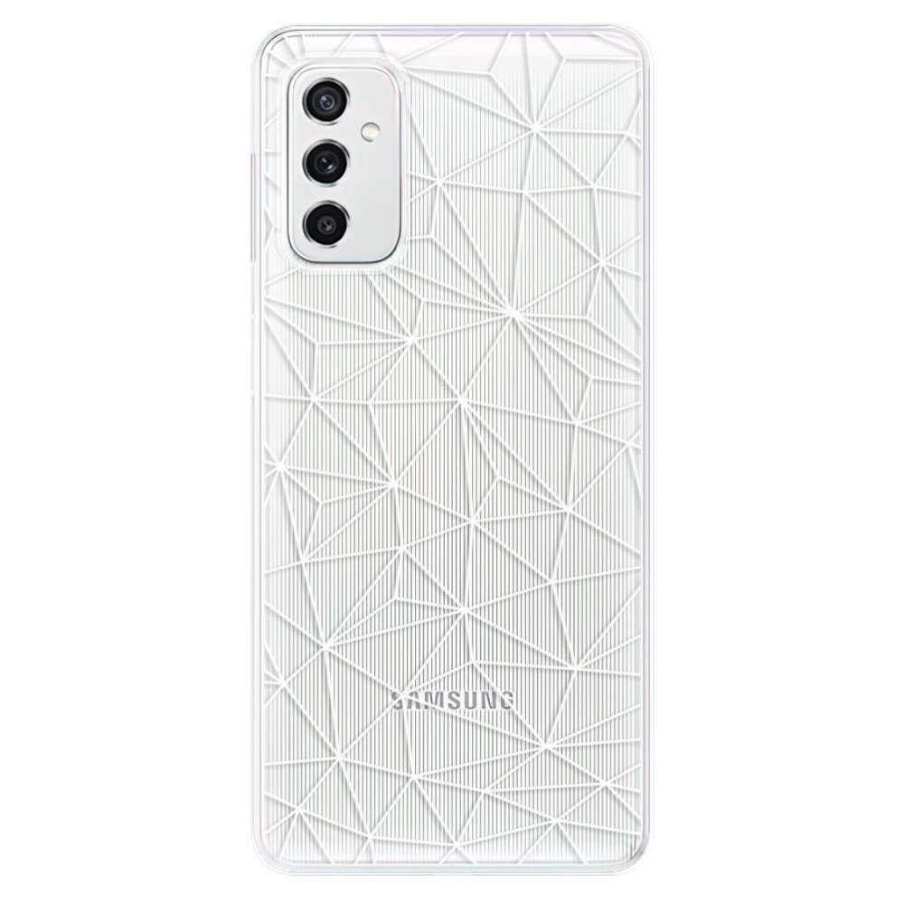 Odolné silikonové pouzdro iSaprio - Abstract Triangles 03 - white - Samsung Galaxy M52 5G