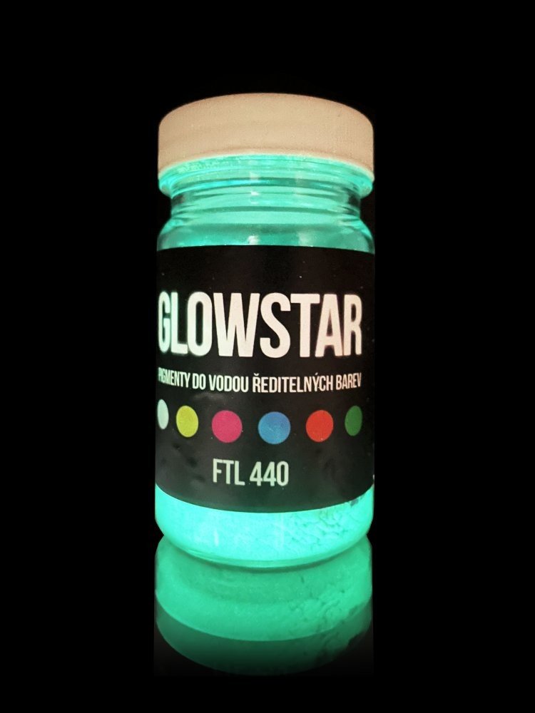 Fotoluminiscenční pigment modrý FTL 440 do vodou ředitelných barev Sáček 20g - Kód: 13153