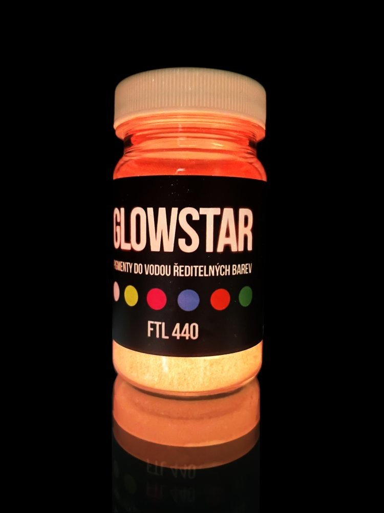 Fotoluminiscenční pigment červený FTL 440 do vodou ředitelných barev Sáček 20 g - Kód: 13156