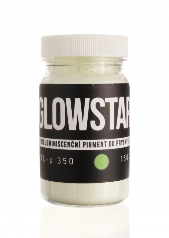 Fotoluminiscenční pigment ZELENOŽLUTÝ, GlowStar FTL-P 350, do pryskyřice 150 g, vysoce svítivý - 450 mcd/m2 - Kód: 17207