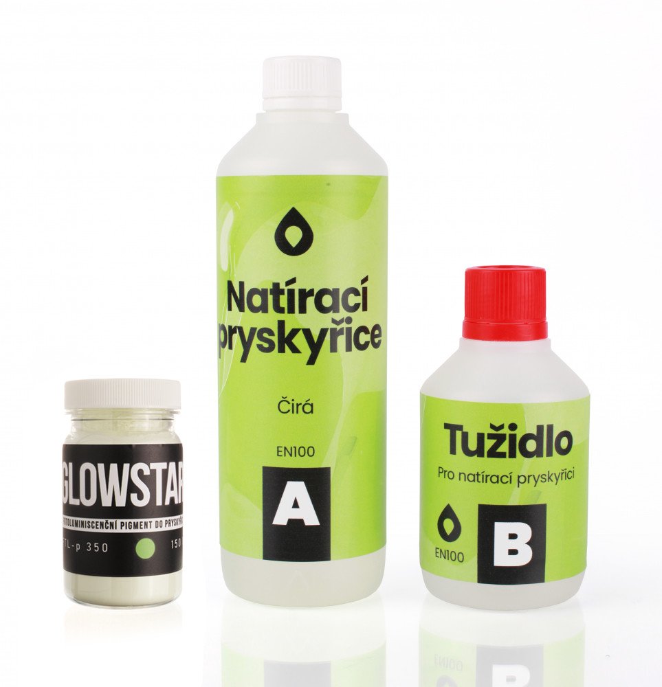 Natírací epoxidová pryskyřice s fotoluminiscenčním pigmentem EN 100 Natírací epoxidová pryskyřice s fotoluminiscenčním pigmentem EN 100, Svítí zelenožlutě (hmotnost 800 g) Kód: 26547