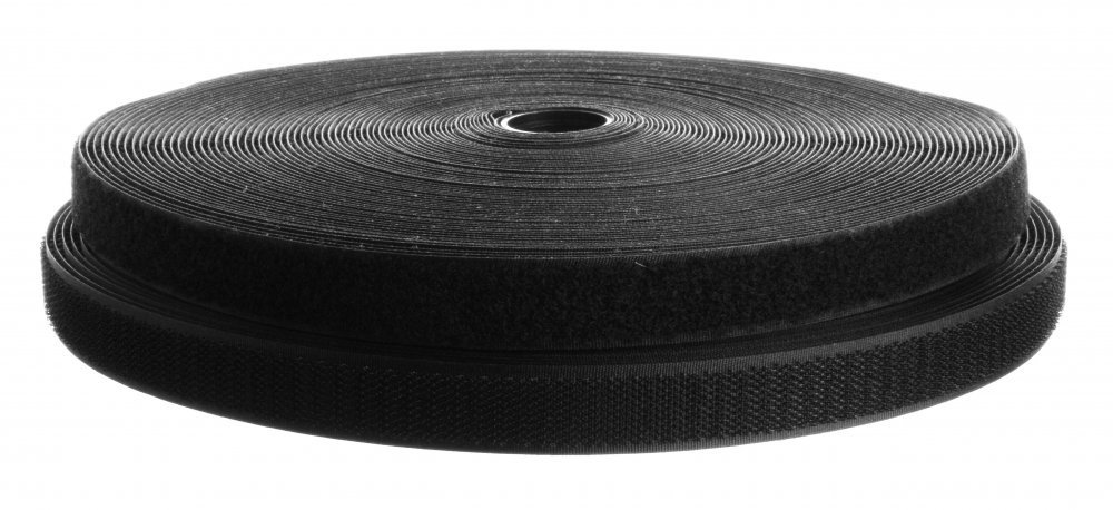 Nízkoprofilový suchý zip pro našití, ČERNÝ Nízkoprofilový suchý zip pro našití, ČERNÝ, 20 mm x 25 m, Kód: 25730