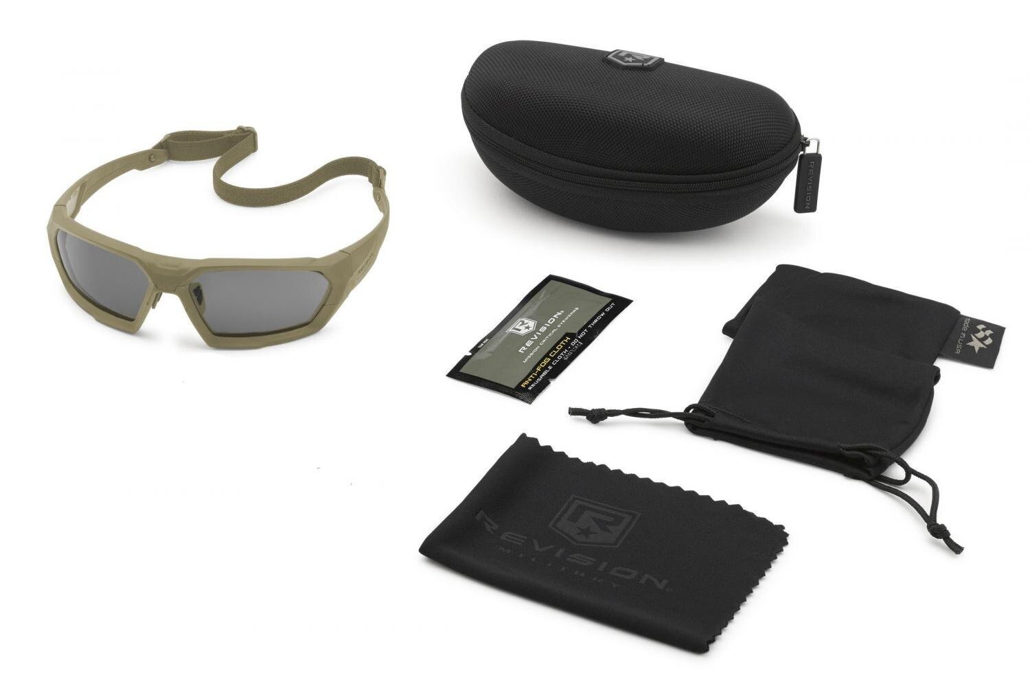 Brýle Shadowstrike Military Revision®, 3 skla – Čiré + Kouřově šedé, Tan (Barva: Tan, Čočky: Čiré + Kouřově šedé)