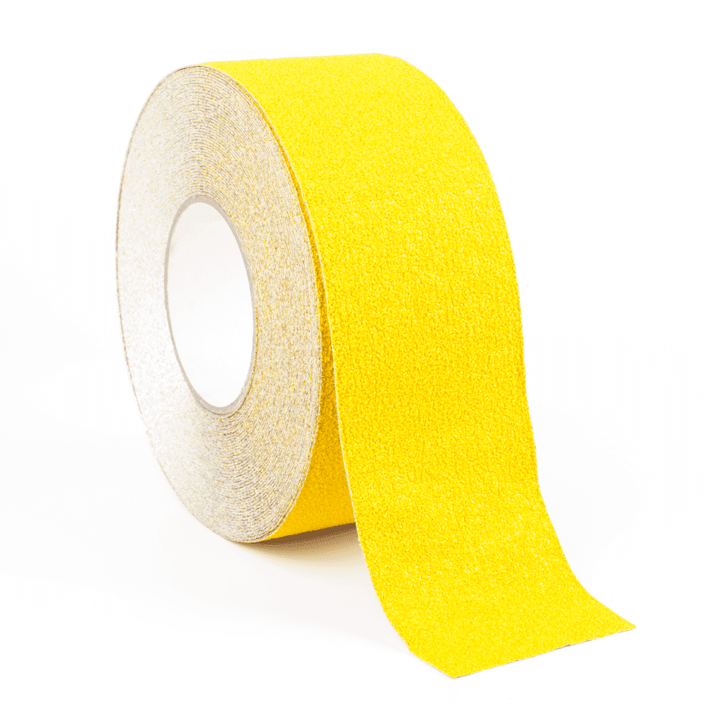 Vysoce abrazivní protiskluzová páska PERMAFIX ALU - kotouč žlutá, 75 mm x 18 m - 75 mm x 18 m - Kód: 17205