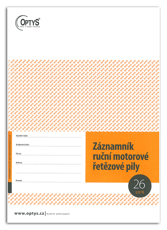 Záznamník ruční motorové pily Kód: 05618