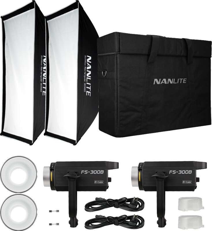 NanLite FS-300B Bi-color 2 Light Kit