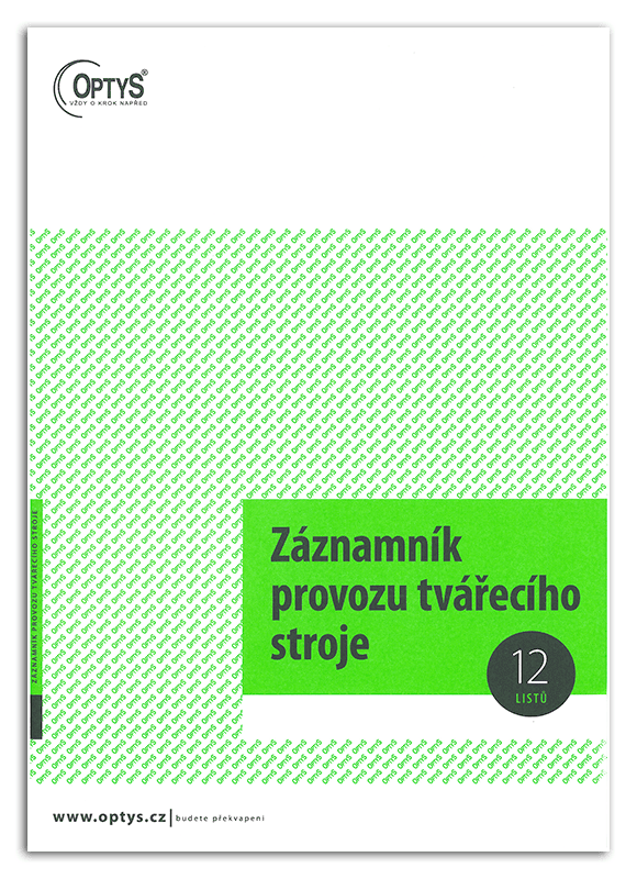 Záznamník provozu tvářecího stroje Kód: 05617