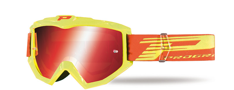PROGRIP 3201 MX brýle mirored žlutá (červené sklo)