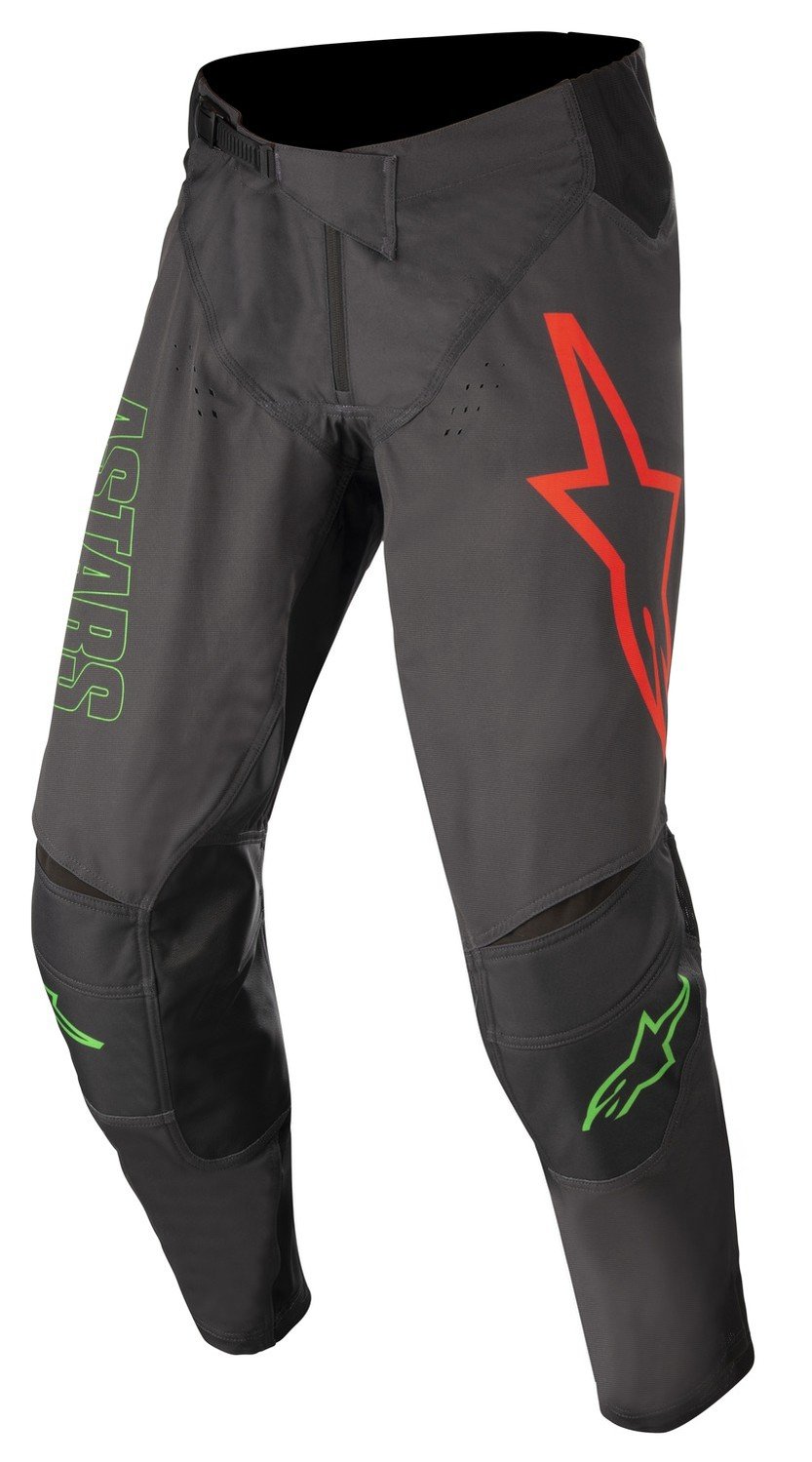 ALPINESTARS TECHSTAR PHANTOM kalhoty černá antracit/zelená neon 32