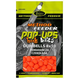 Lorpio - Hook Baits Pop Up Dumblles 8x10mm Pomeranč Čokoláda 15g