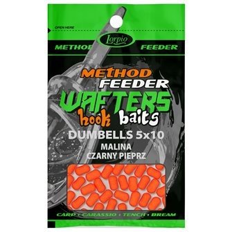 Lorpio - Hook Baits Wafters Dumblles 5x10mm Malina Černý pepř 15g