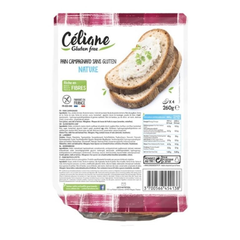 Celiane glutenfree Celiane bezlekový krájený chléb rustikální 260 g