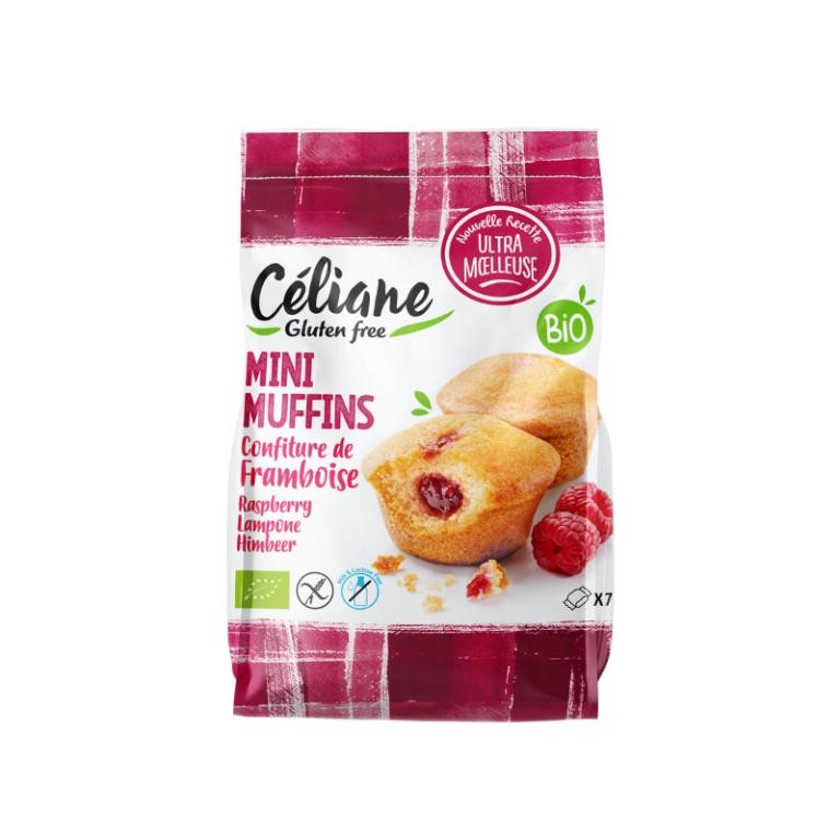 Celiane glutenfree Celiane bezlepkové mini mafiny s malinovou náplní 200 g