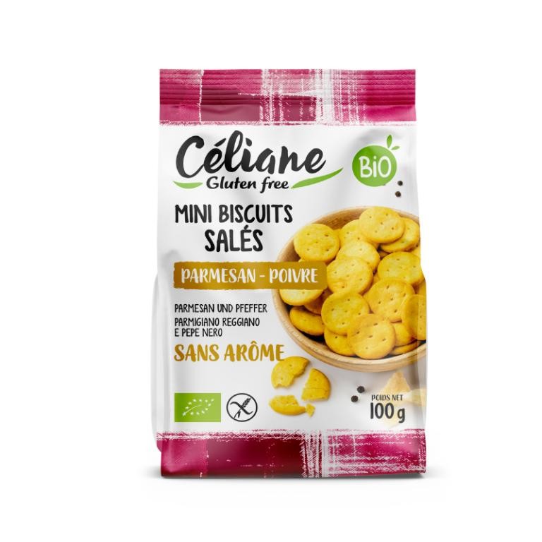 Celiane glutenfree Celiane bezlepkové křupavé krekry parmezán, pepř 100 g