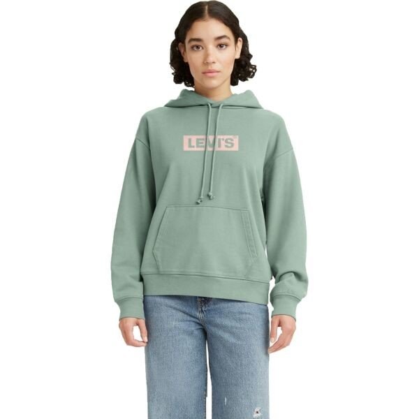 Levi's GRAPHIC STANDARD HOODIE Dámská mikina, světle zelená, velikost L