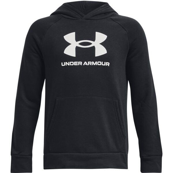 Under Armour RIVAL FLEECE BL HOODIE Chlapecká mikina, černá, velikost L