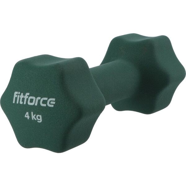 Fitforce FDBN 4 KG Jednoruční činka, tmavě zelená, velikost 4 KG