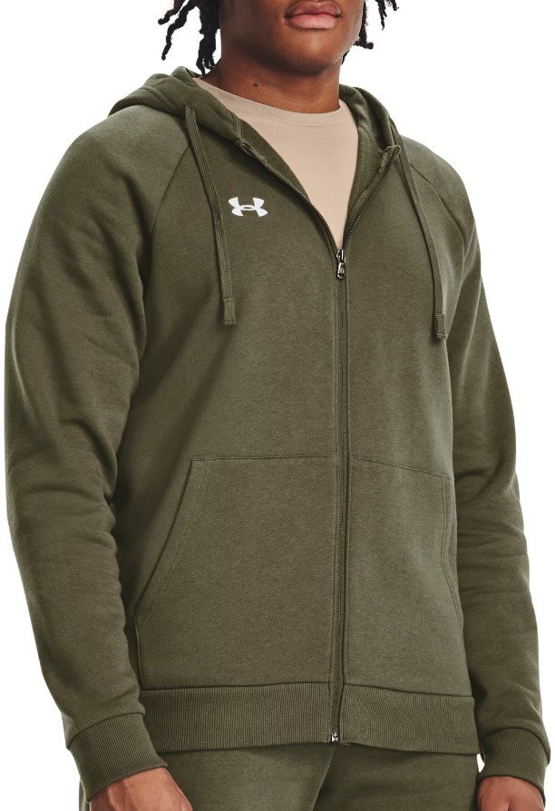 Mikina s kapucí Under Armour UA Rival Fleece FZ Hoodie-GRN