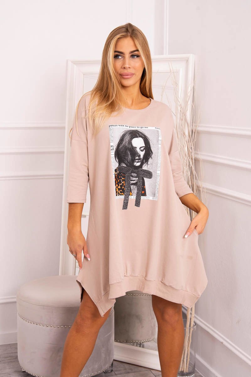 Kesi Dámské mini šaty Clanor béžová Univerzální