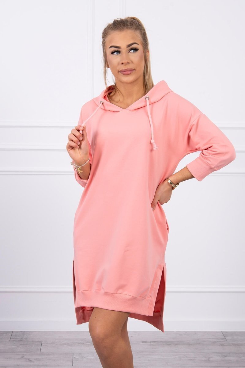 Kesi Dámské mikinové šaty Ishingaine meruňková Univerzální