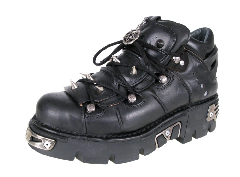 boty kožené dámské - Prick Shoes (110-S1) Black - NEW ROCK - M.110-S1 36