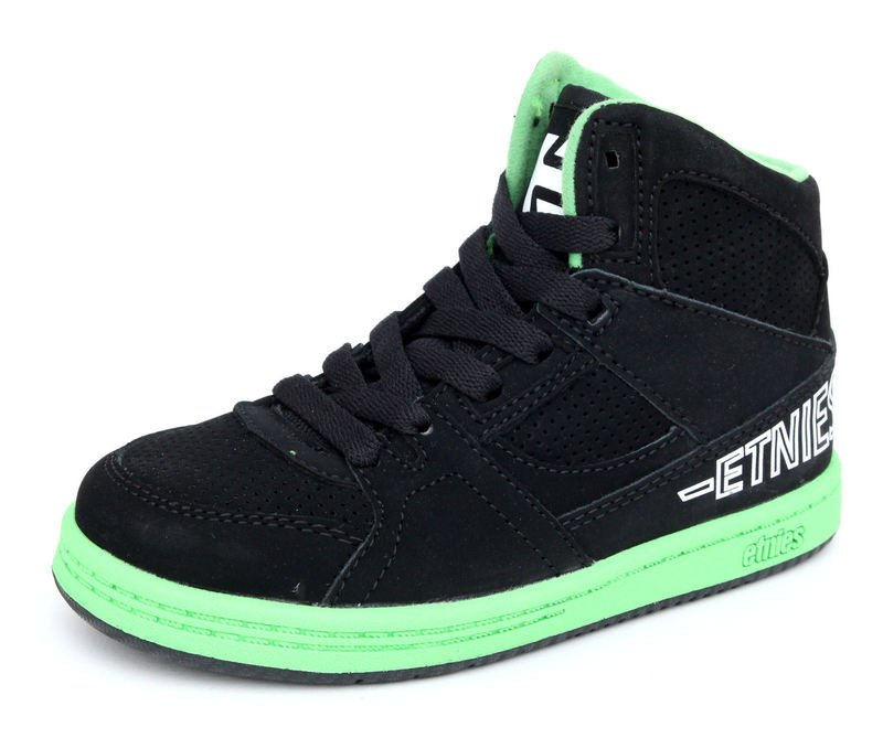 tenisky vysoké dětské - Kids Ollie King - ETNIES - BLACK-GREEN