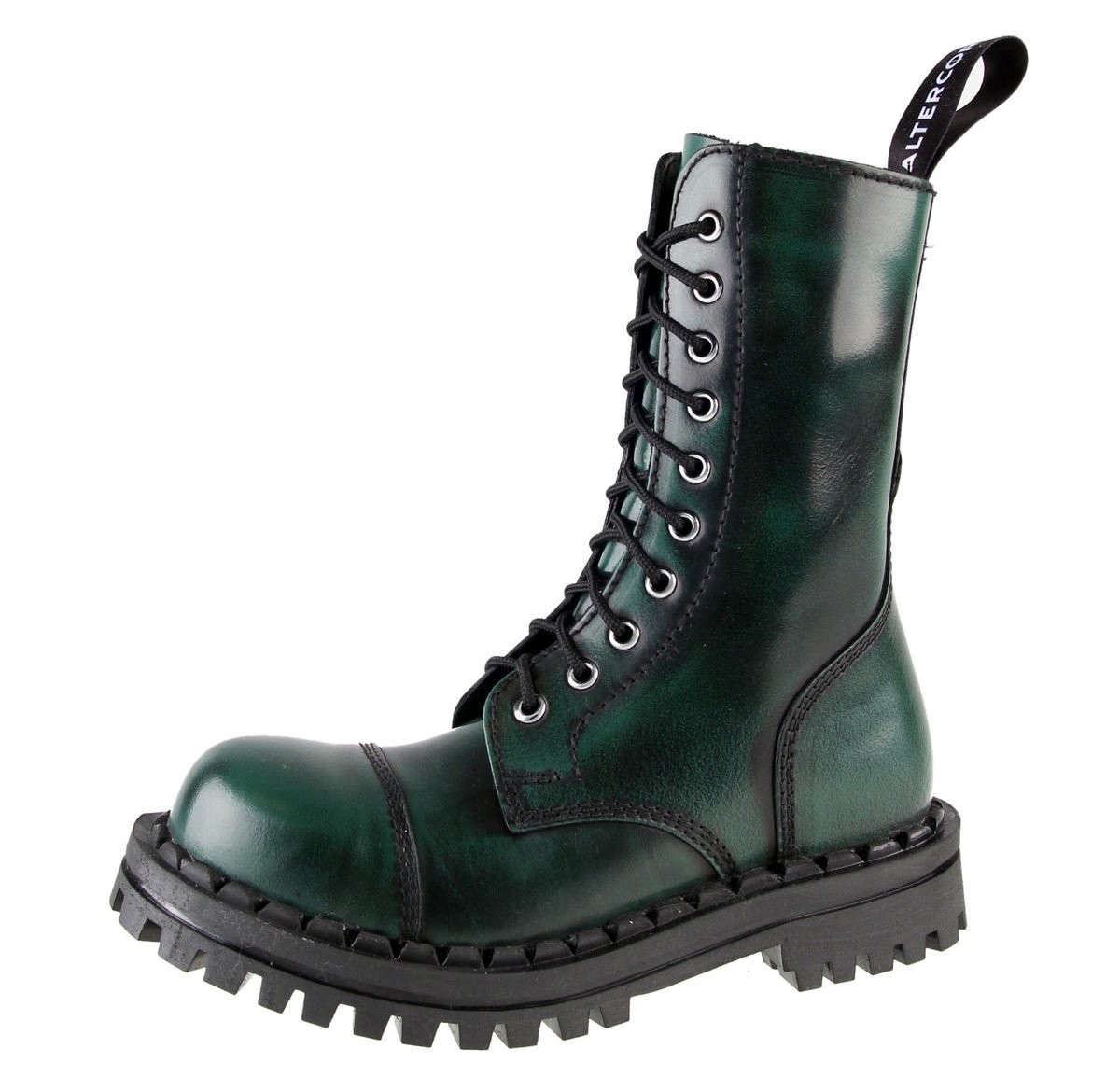 boty kožené dámské - 351 - ALTERCORE - Green Rub-Off 36