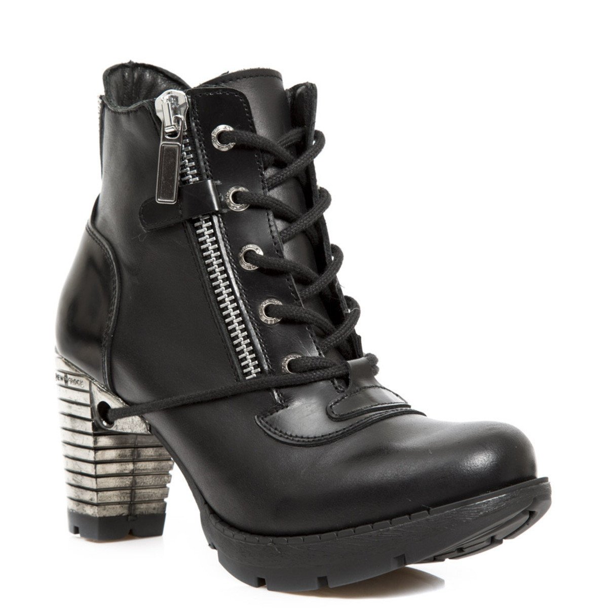 boty na podpatku - Itali Negro - NEW ROCK - M.TR041-C2 39