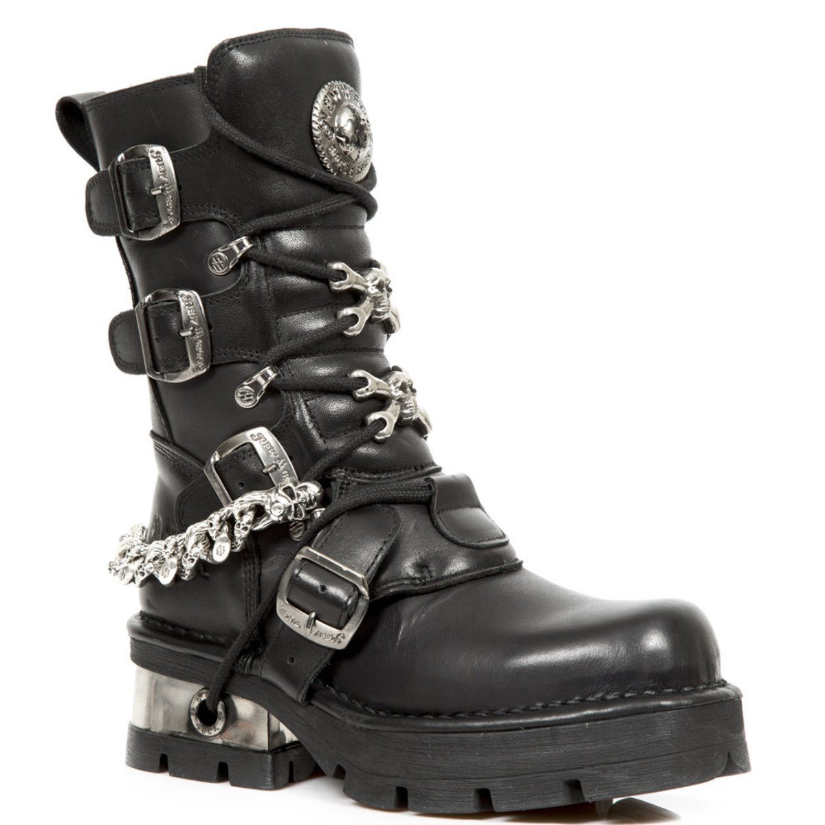 boty na podpatku - Itali Negro - NEW ROCK - M.1053-C1