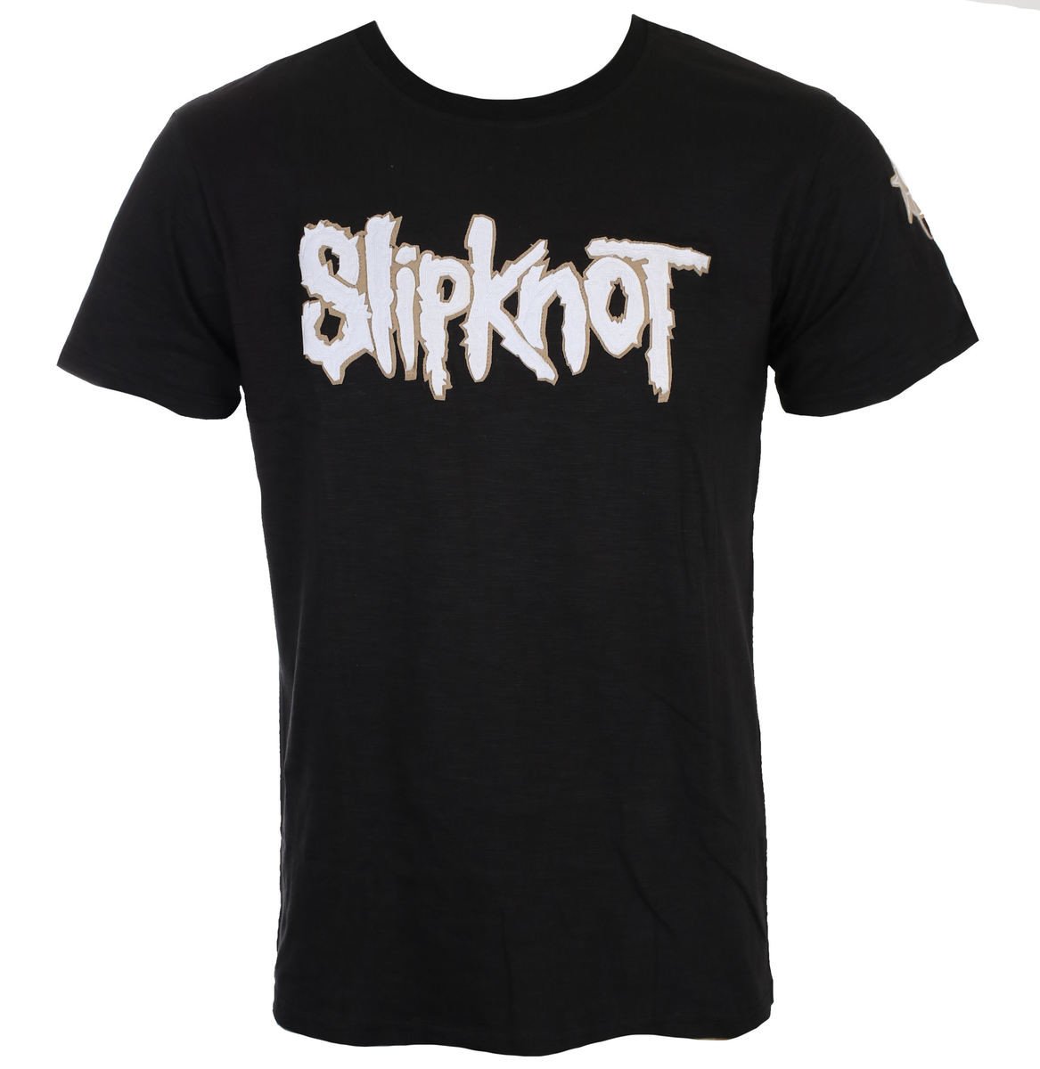 Tričko metal Slipknot - Logo & Star Applique Slub - ROCK OFF - SKAPSLUB01MB XXL