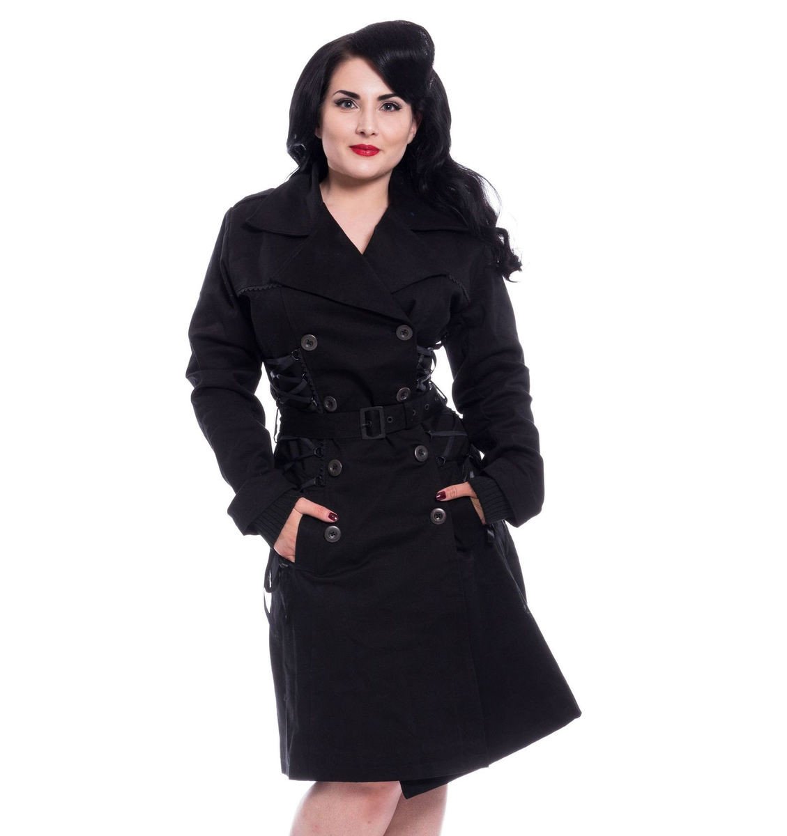 kabát dámský Chemical Black - ELLEN - BLACK XL