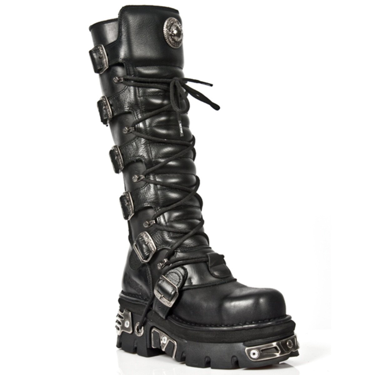 boty kožené unisex - ITALI NEGRO - NEW ROCK - M.272MT-S1 36